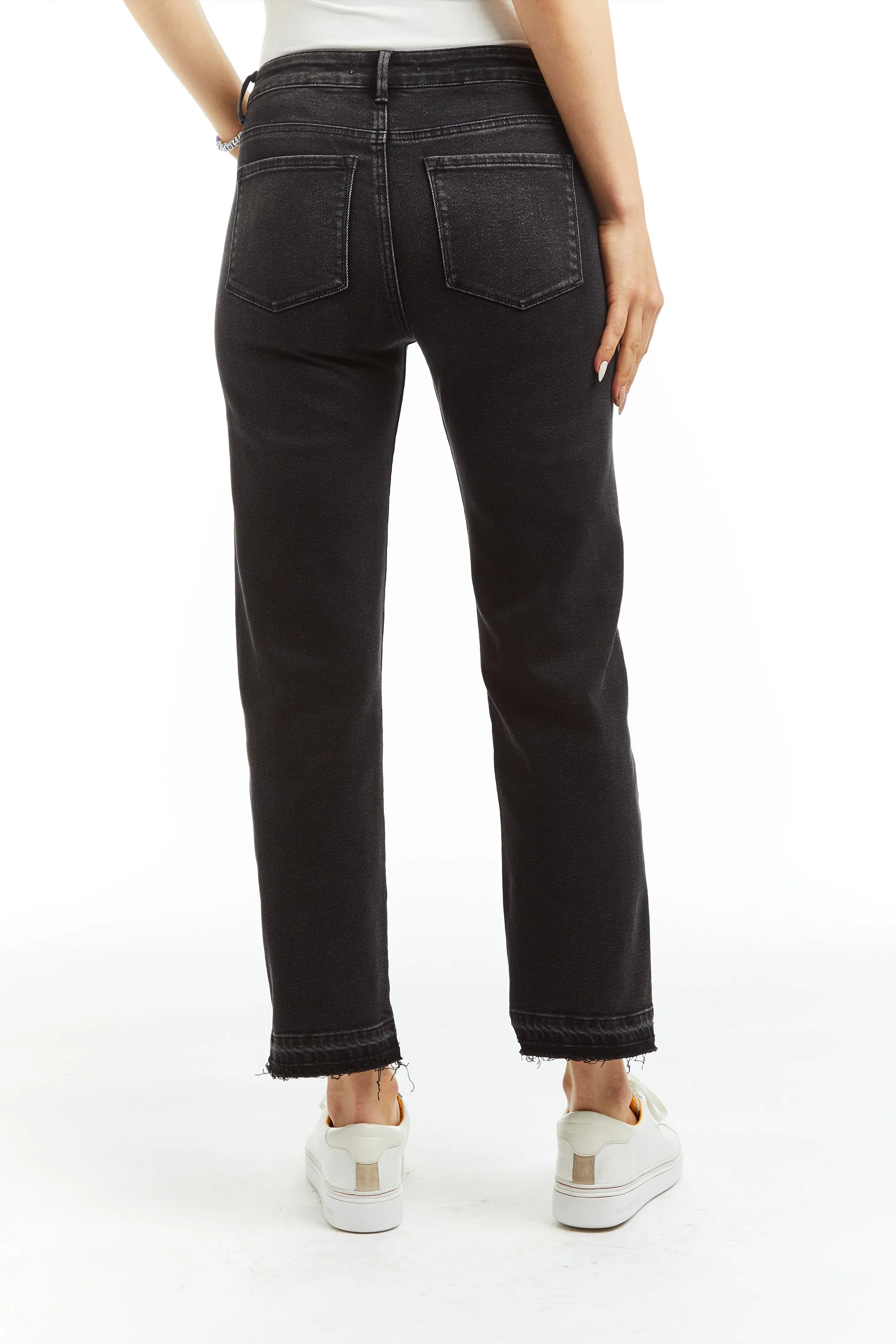 High Rise 90s Straight With Release Hem