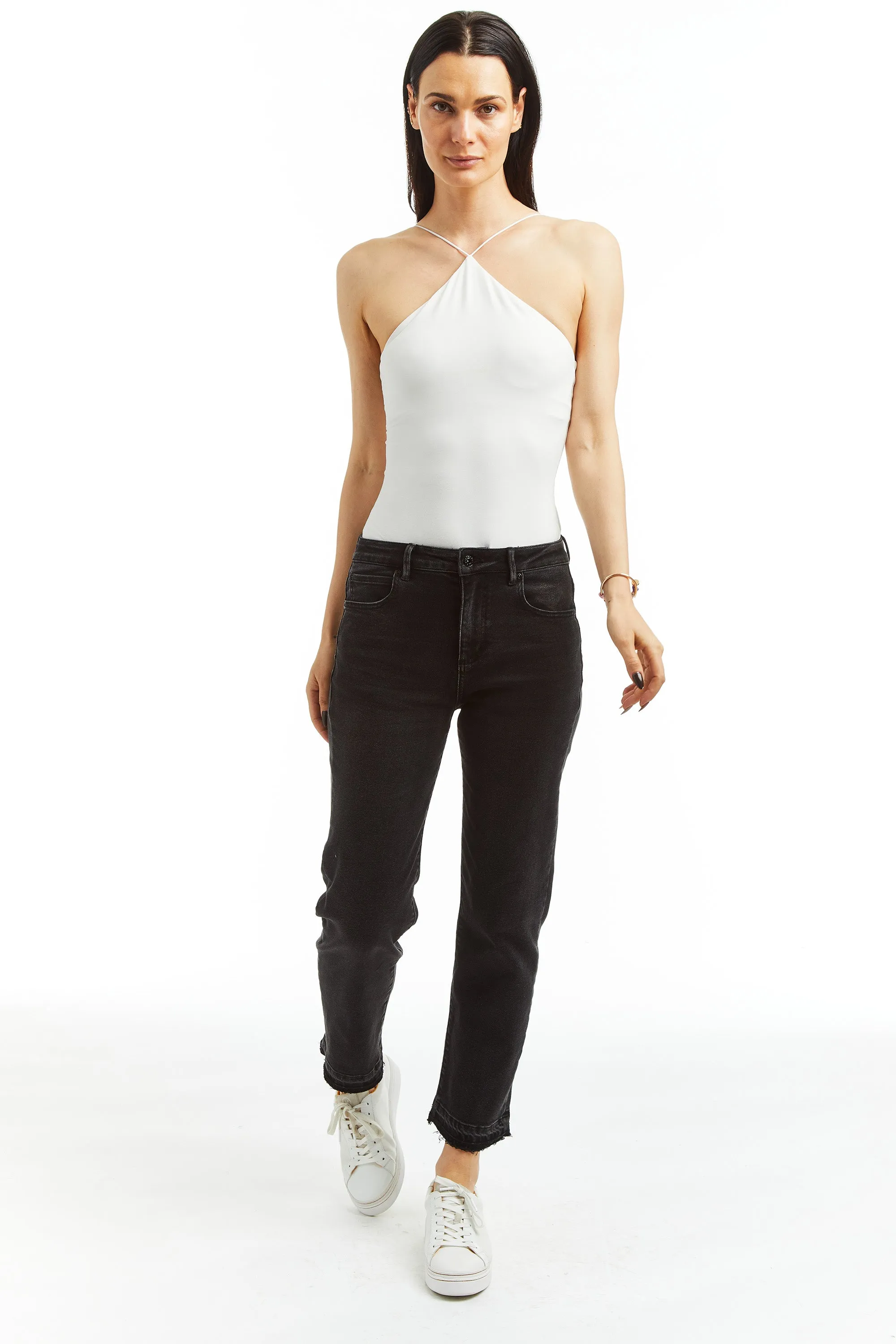 High Rise 90s Straight With Release Hem