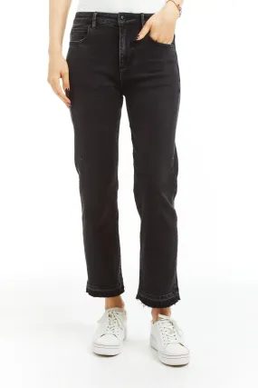 High Rise 90s Straight With Release Hem