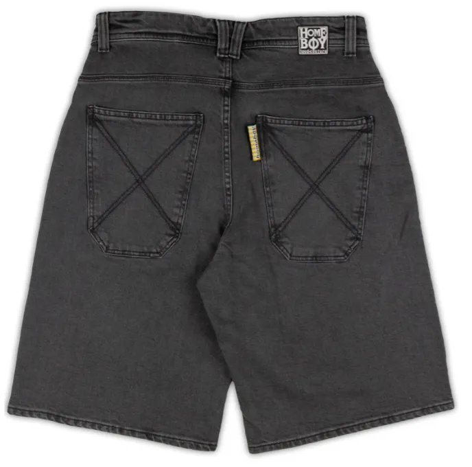 HOMEBOY - X-TRA MONSTER DENIM SHORTS - WASHED GREY
