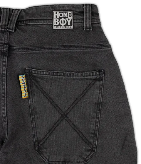 HOMEBOY - X-TRA MONSTER DENIM SHORTS - WASHED GREY