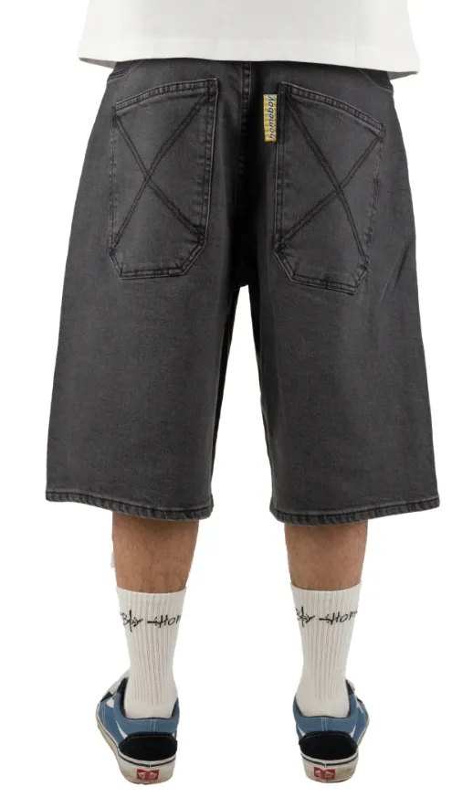 HOMEBOY - X-TRA MONSTER DENIM SHORTS - WASHED GREY