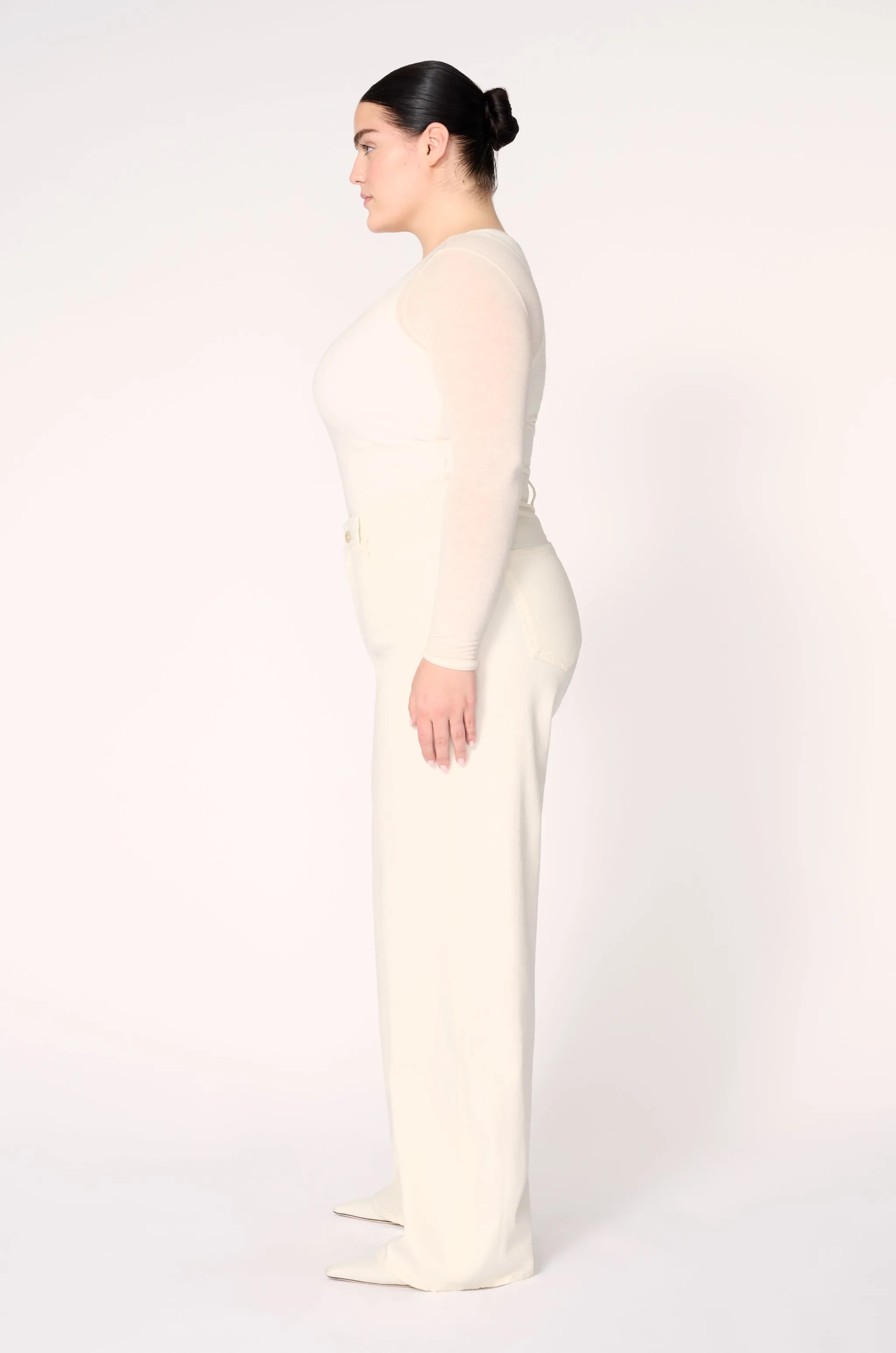 HOU PLUS - RELAXED WIDE LEG JEANS | CLOUD