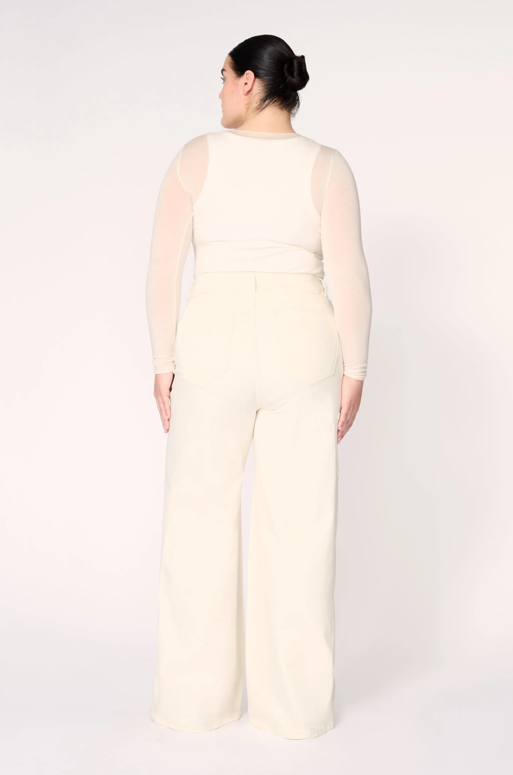 HOU PLUS - RELAXED WIDE LEG JEANS | CLOUD