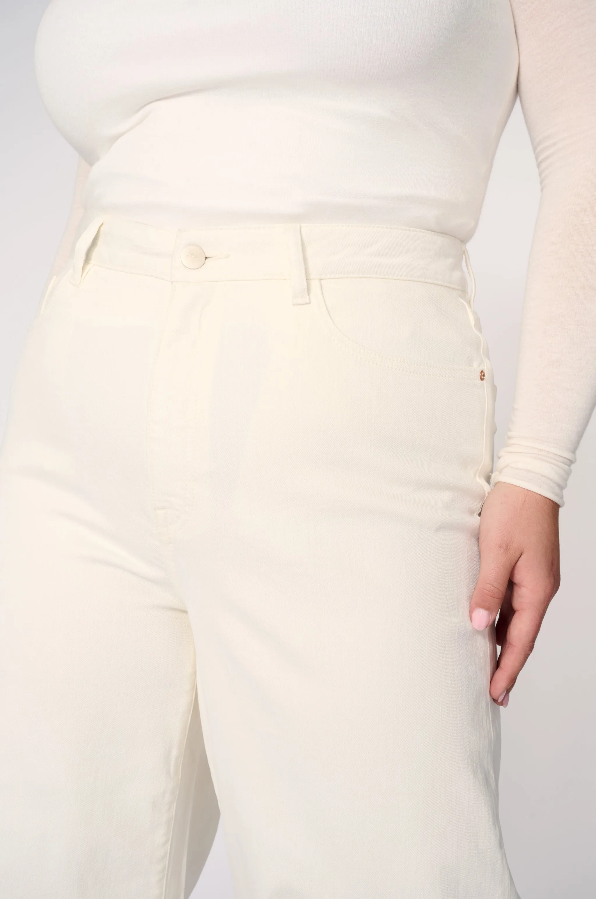 HOU PLUS - RELAXED WIDE LEG JEANS | CLOUD