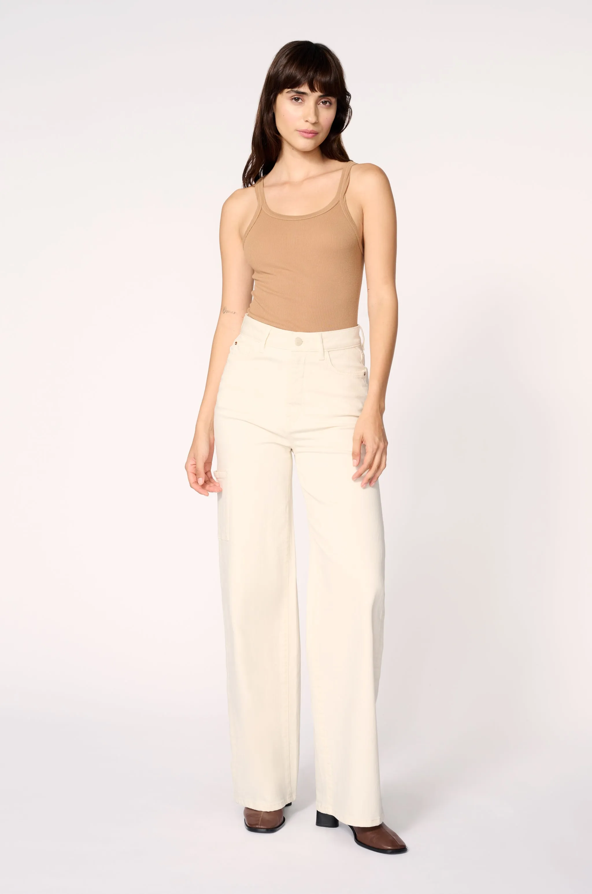 HOU - RELAXED WIDE LEG JEANS | CLOUD