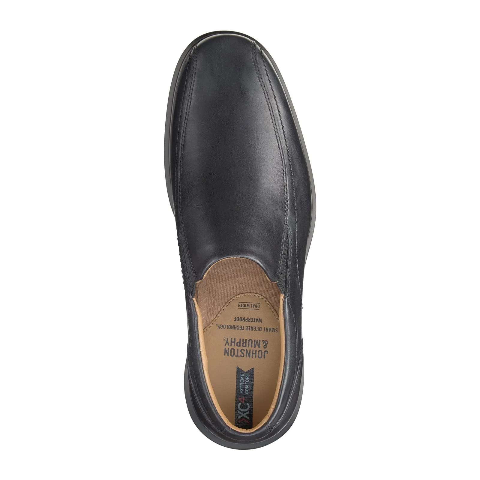 Johnston & Murphy XC4 Stanton Runoff Venetian (Men) - Black WP Calfskin