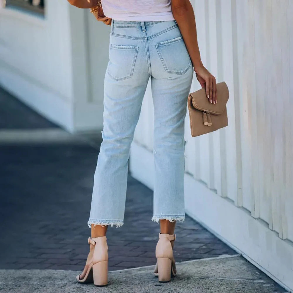 Julia Fashion - Distressed Women Denim Jeans