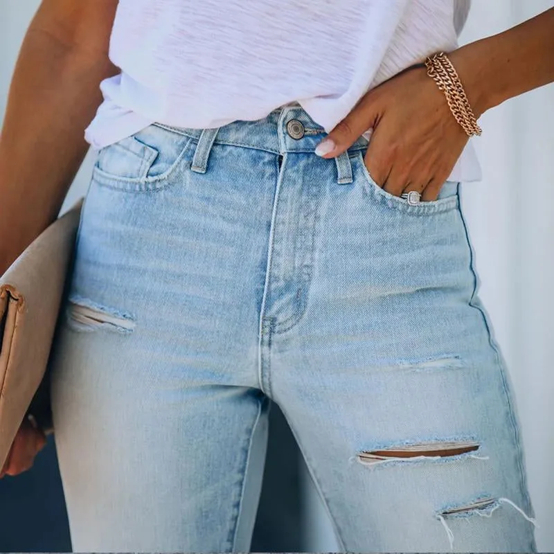 Julia Fashion - Distressed Women Denim Jeans