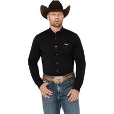 KIMES RANCH MENS BLACKOUT DRESS SHIRT