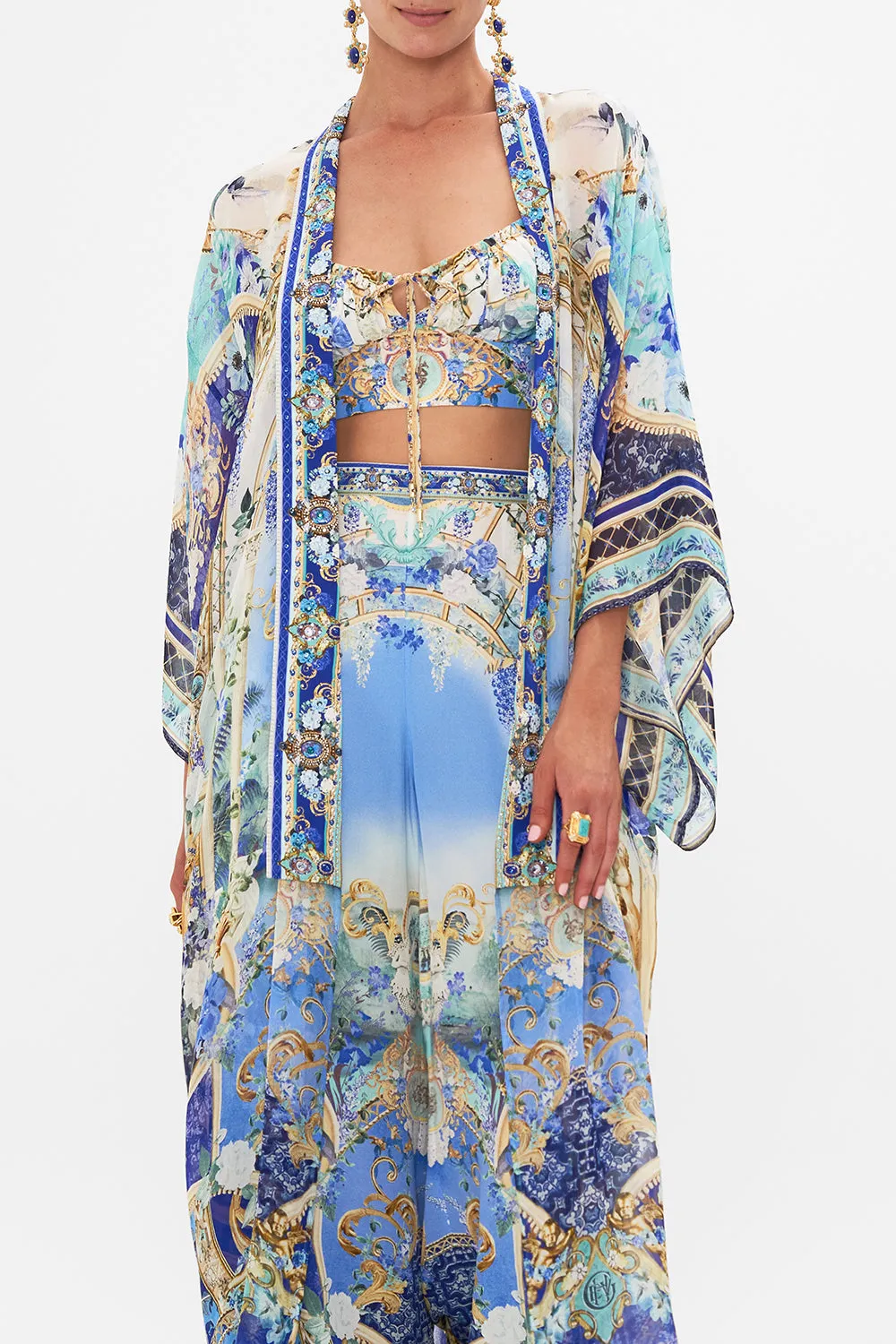 KIMONO LAYER WITH COLLAR VIEWS OF VESUVIUS