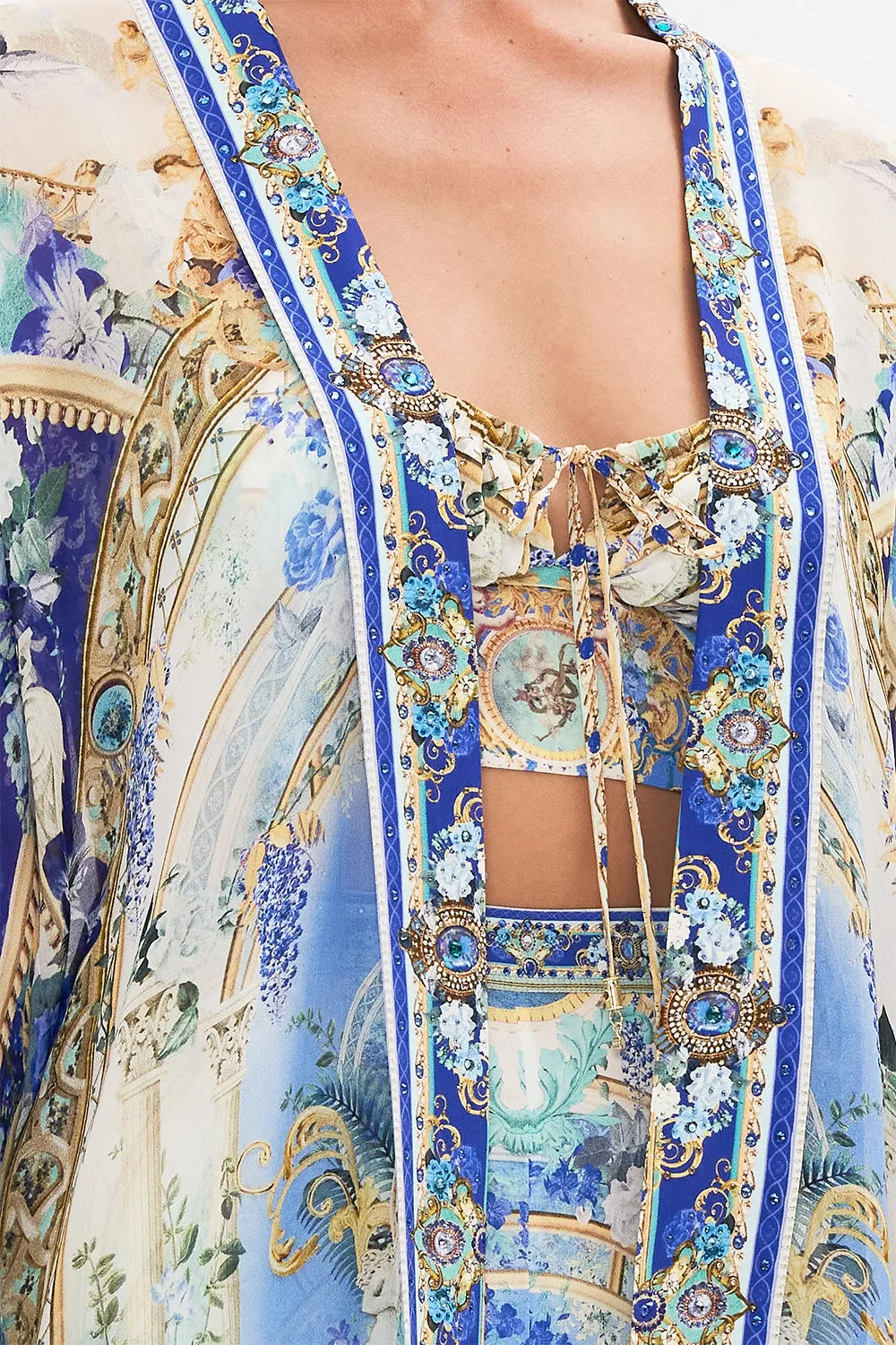 KIMONO LAYER WITH COLLAR VIEWS OF VESUVIUS