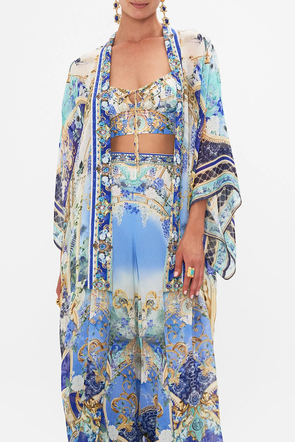 KIMONO LAYER WITH COLLAR VIEWS OF VESUVIUS