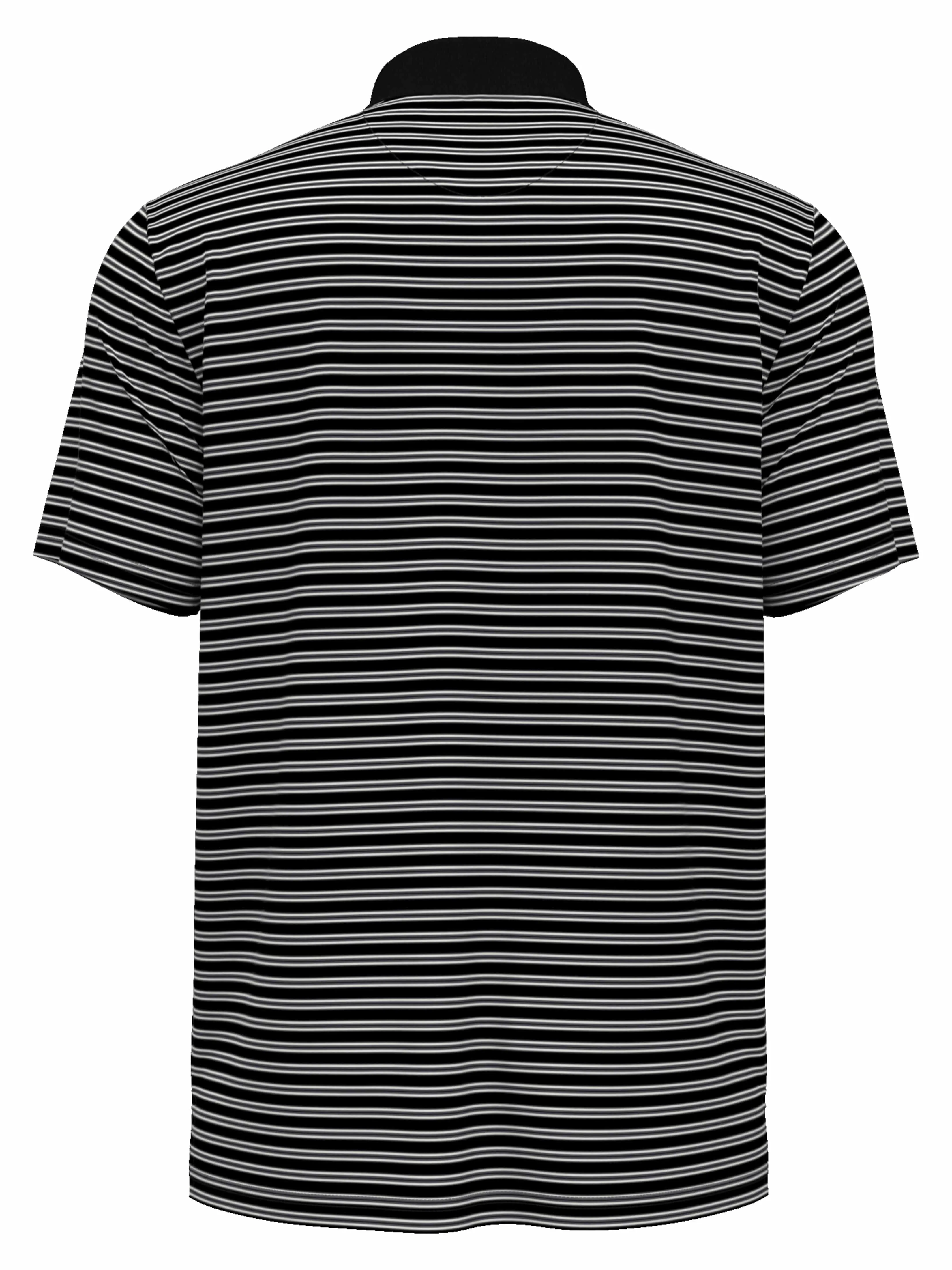 Men's Heritage Stripe Solid Collar Short Sleeve Polo Shirt