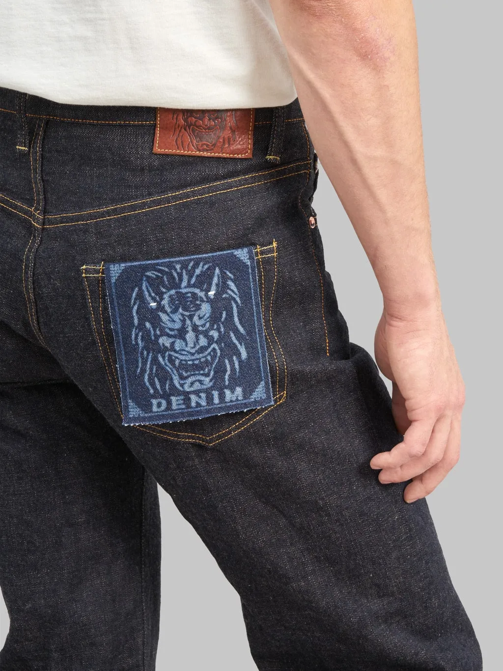 ONI Denim 200-KBE "Indigo Beige" 14oz Wide Straight Jeans