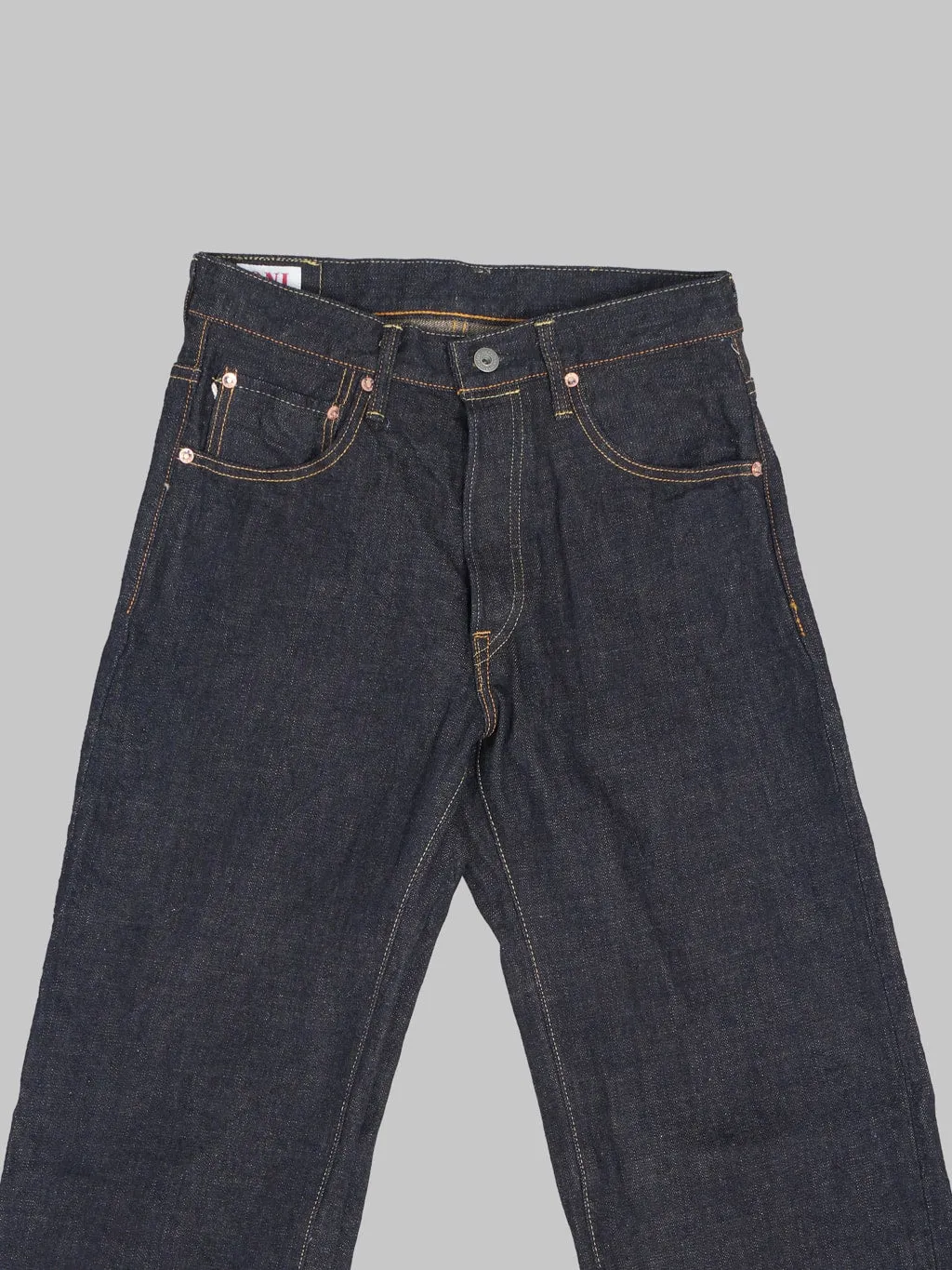 ONI Denim 200-KBE "Indigo Beige" 14oz Wide Straight Jeans