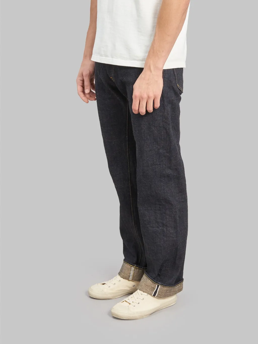 ONI Denim 200-KBE "Indigo Beige" 14oz Wide Straight Jeans