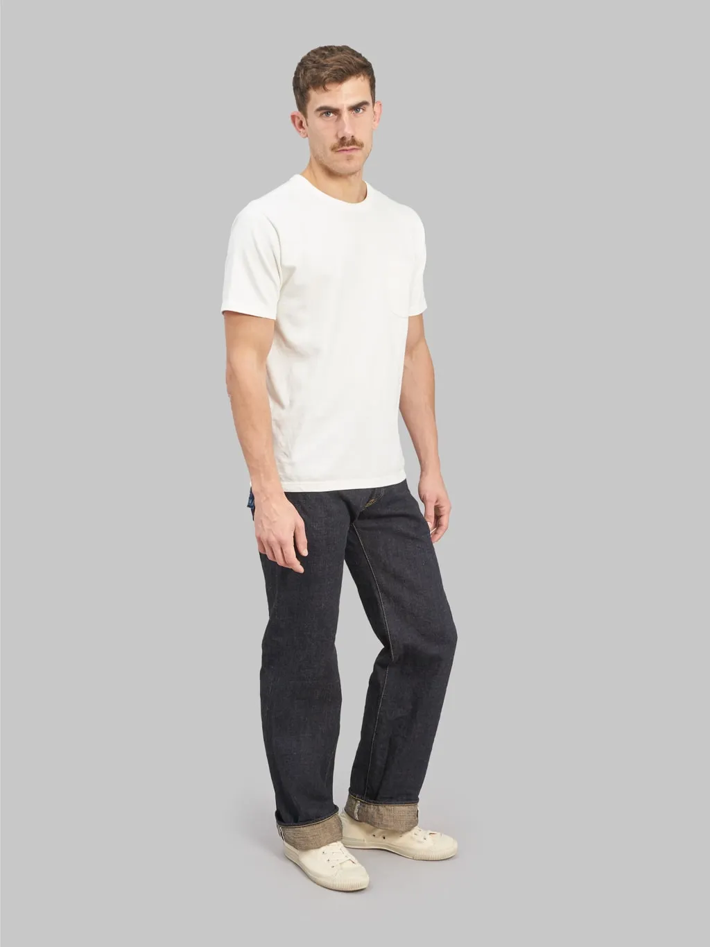 ONI Denim 200-KBE "Indigo Beige" 14oz Wide Straight Jeans
