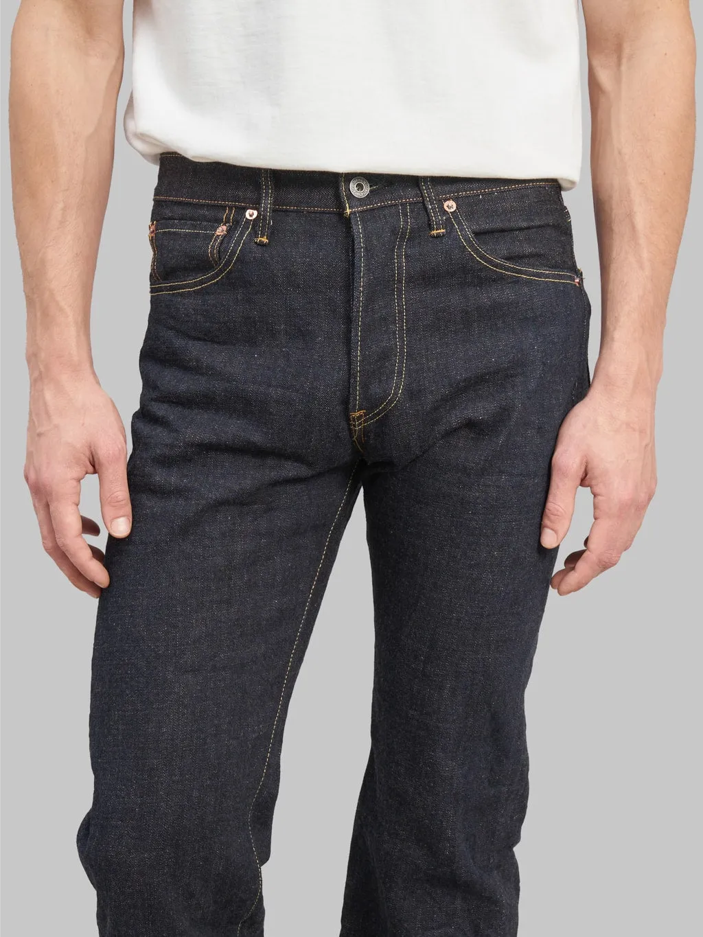 ONI Denim 288-KBE "Indigo Beige" 14oz Regular Straight Jeans