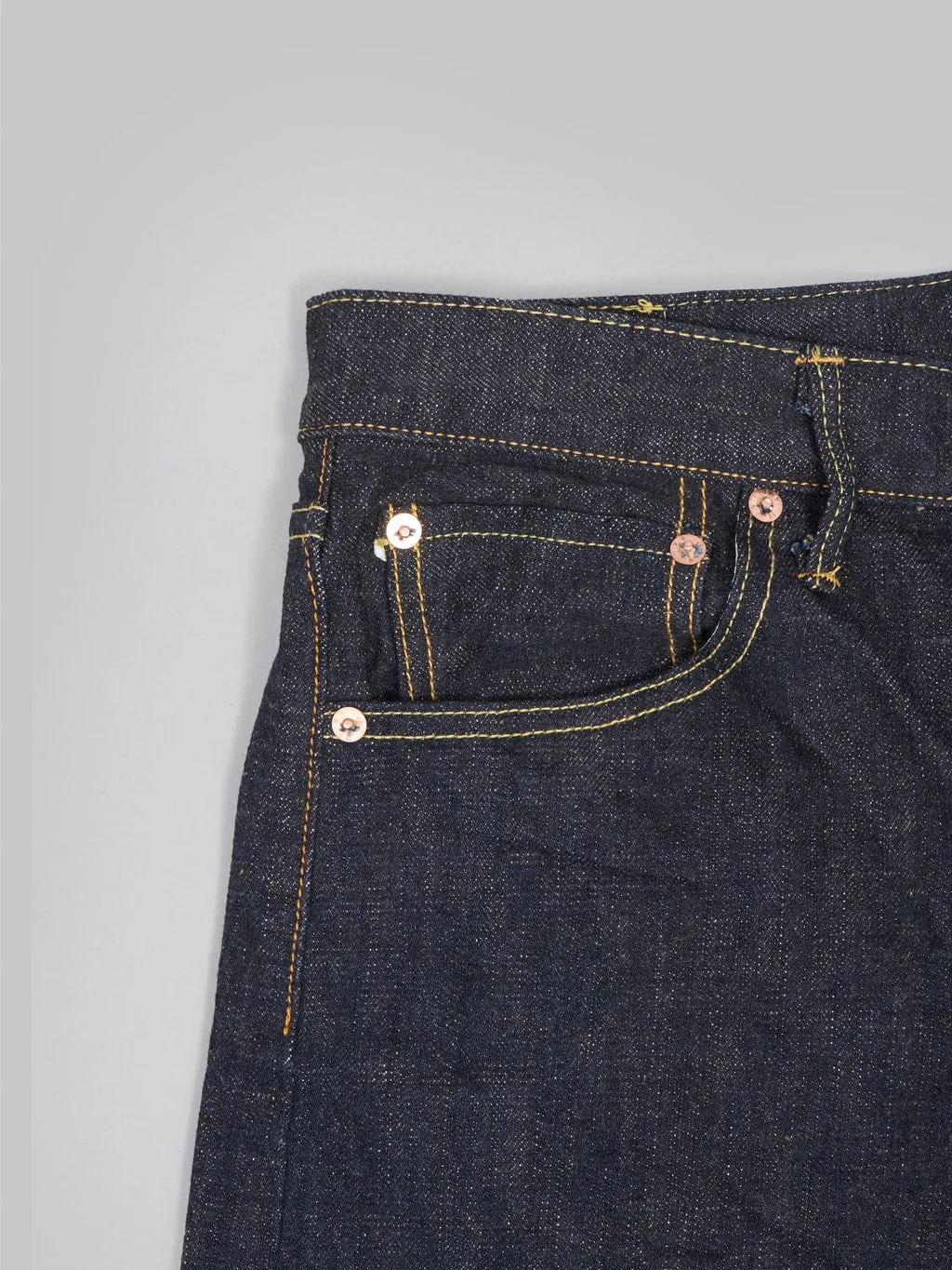 ONI Denim 288-KBE "Indigo Beige" 14oz Regular Straight Jeans