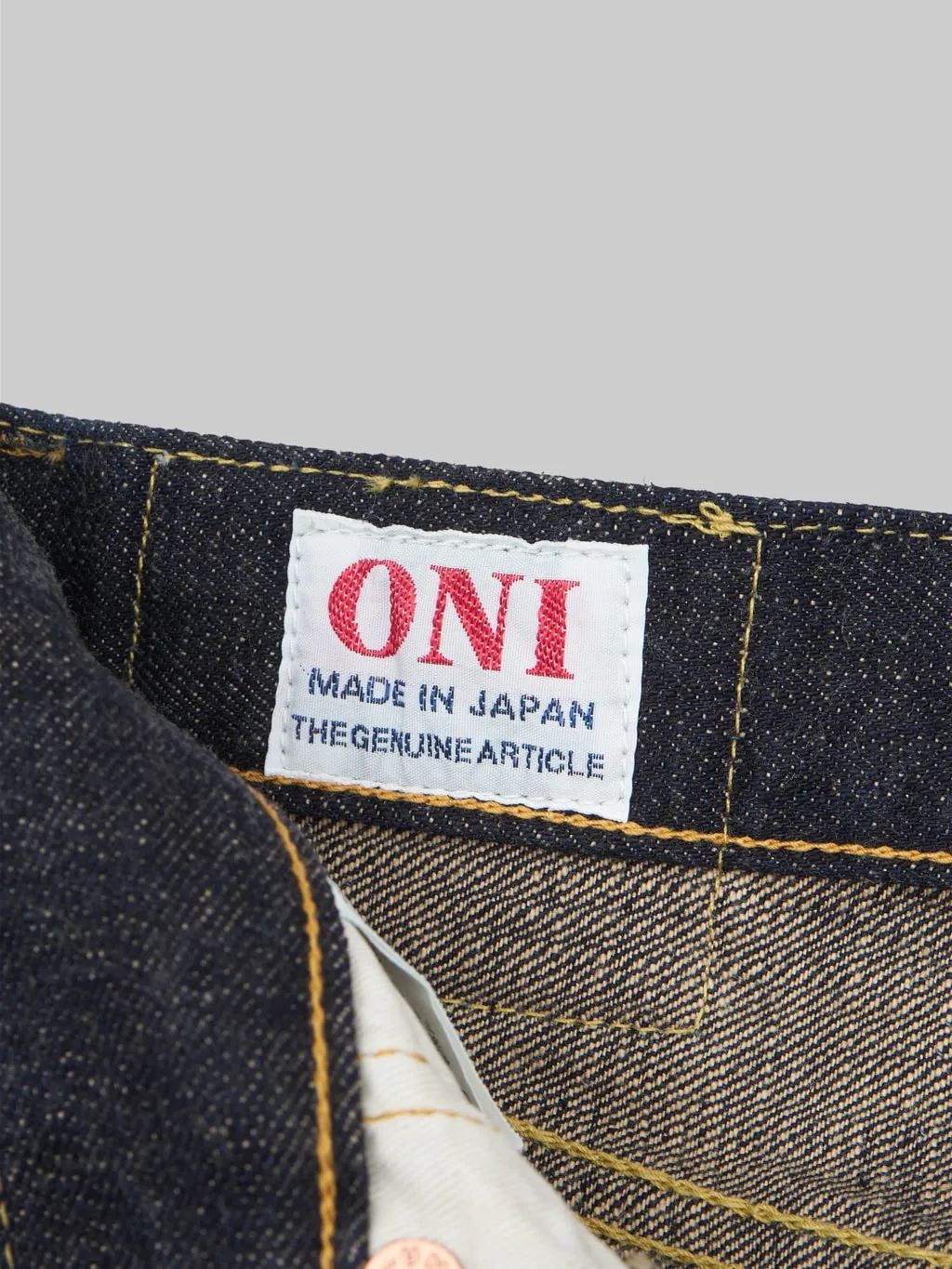 ONI Denim 288-KBE "Indigo Beige" 14oz Regular Straight Jeans