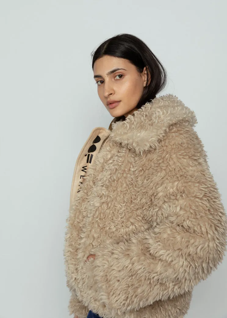 OOFWear Vanilla Faux Fur Zip Short Jacket