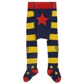 Piccalilly Blue   Yellow Stripe Baby Crawler Leggings
