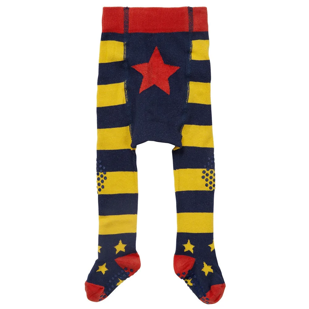 Piccalilly Blue   Yellow Stripe Baby Crawler Leggings