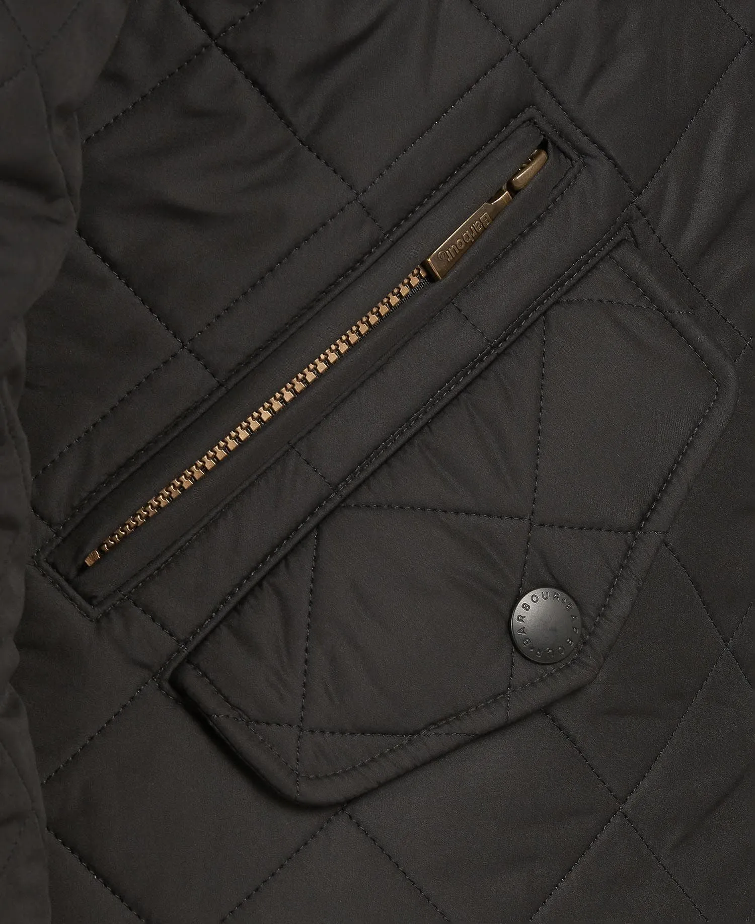 Powell Quilted Jacket in Black by Barbour