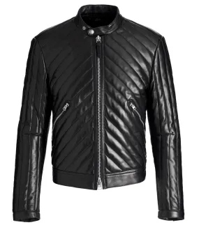Quilted Leather Moto Jacket