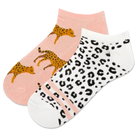 "Cheetah" Polyester Ankle Socks by Hot Sox - 2 Pack - Medium - SALE