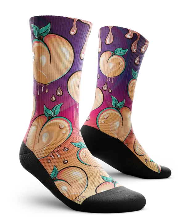 "Peachy" Performance Crew Running Socks by Outway