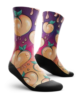 "Peachy" Performance Crew Running Socks by Outway