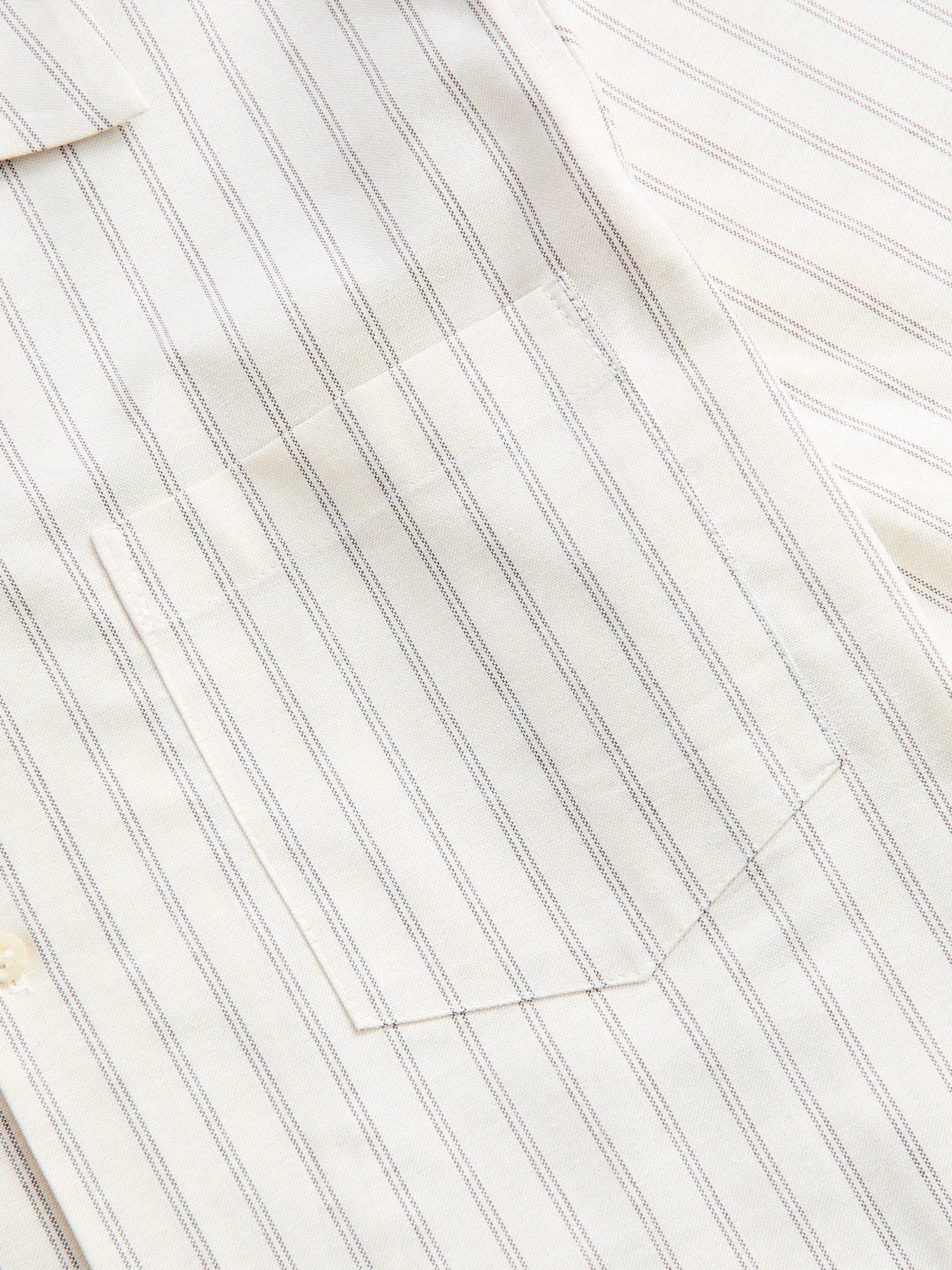 "Striped Oxford" Aloha Shirt in Ecru