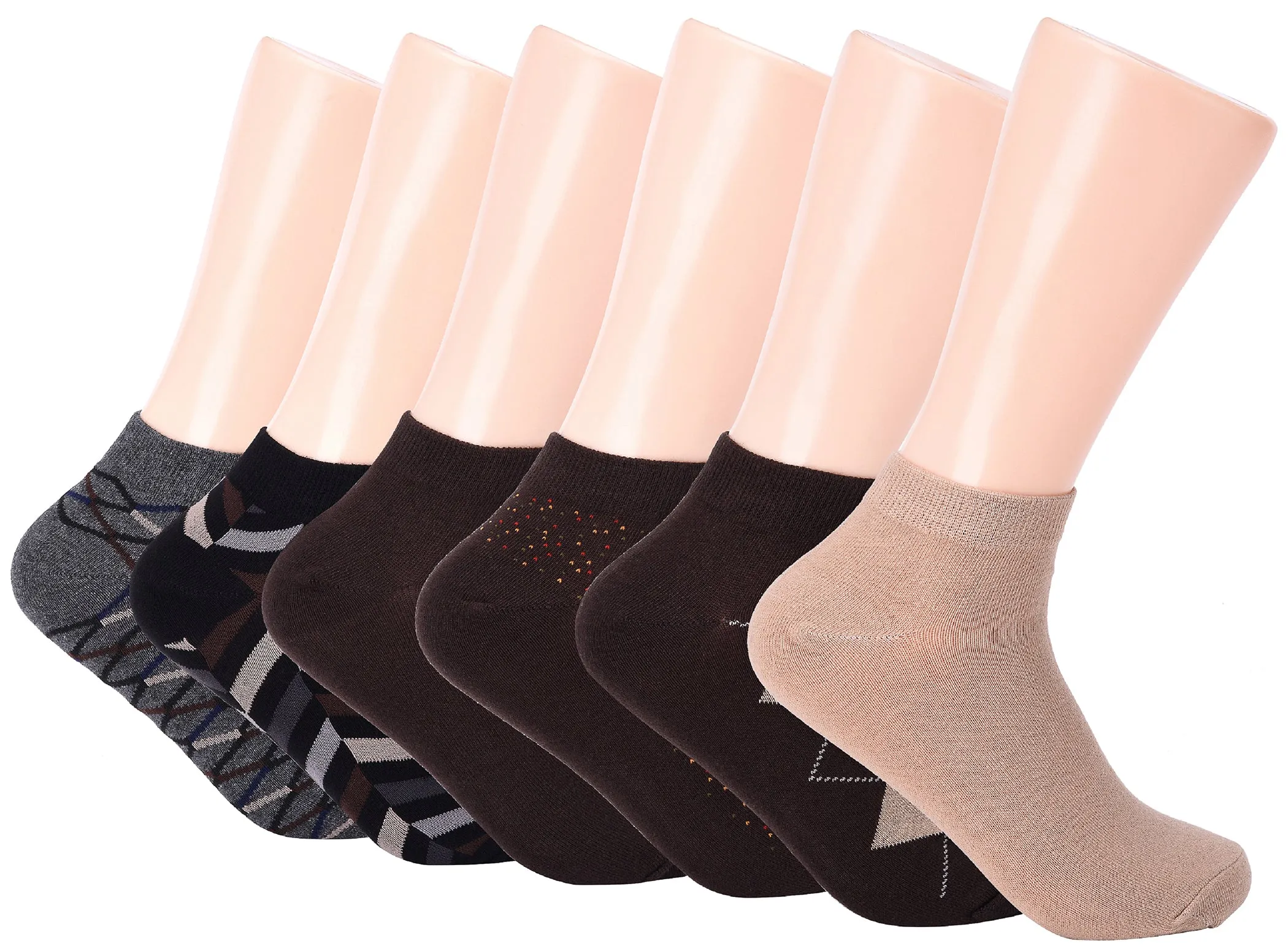 Rhapsody Crew Dress Ankle Socks 6 Pack