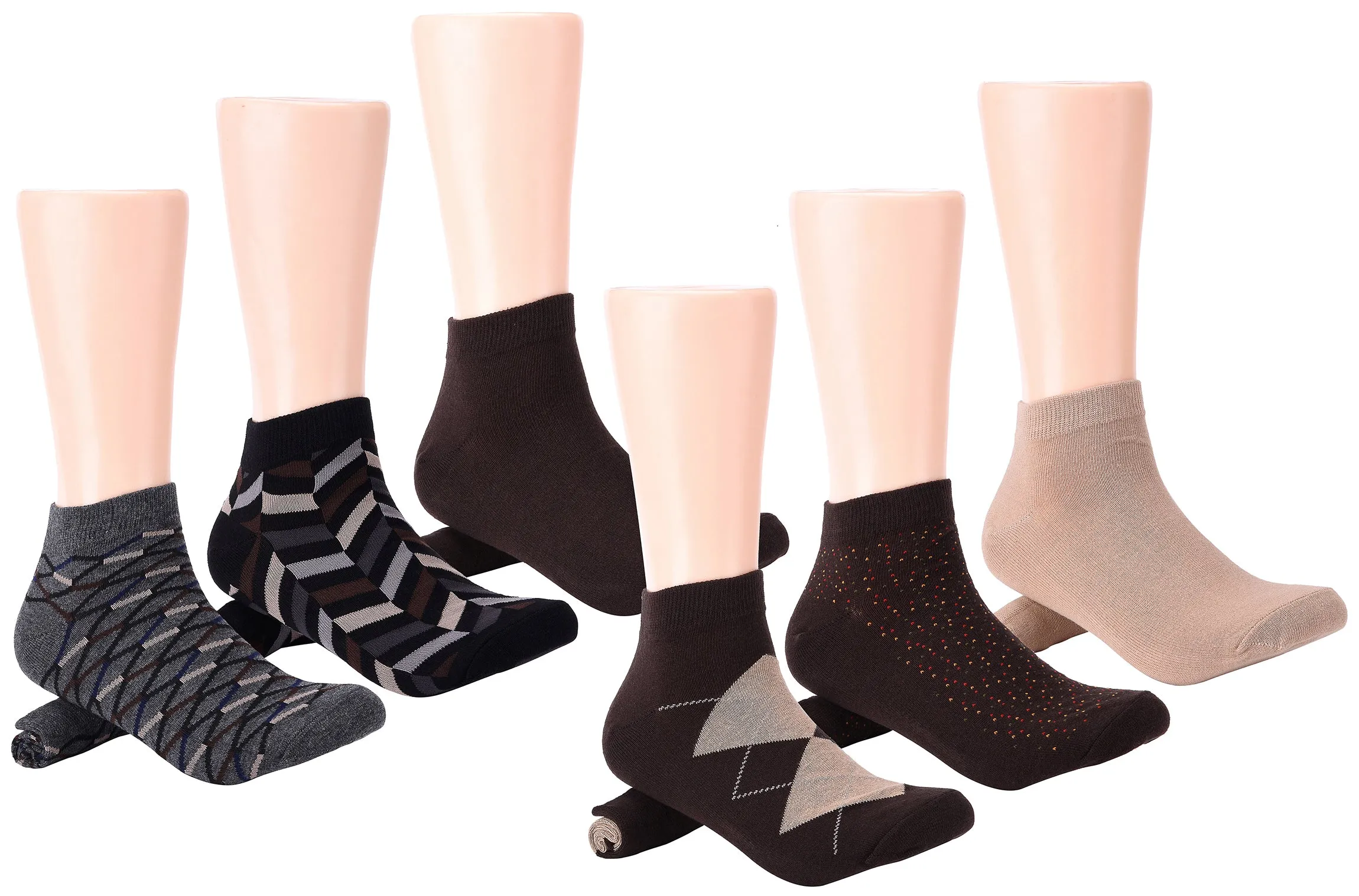 Rhapsody Crew Dress Ankle Socks 6 Pack