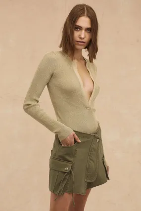Ribbed Sweater Henley