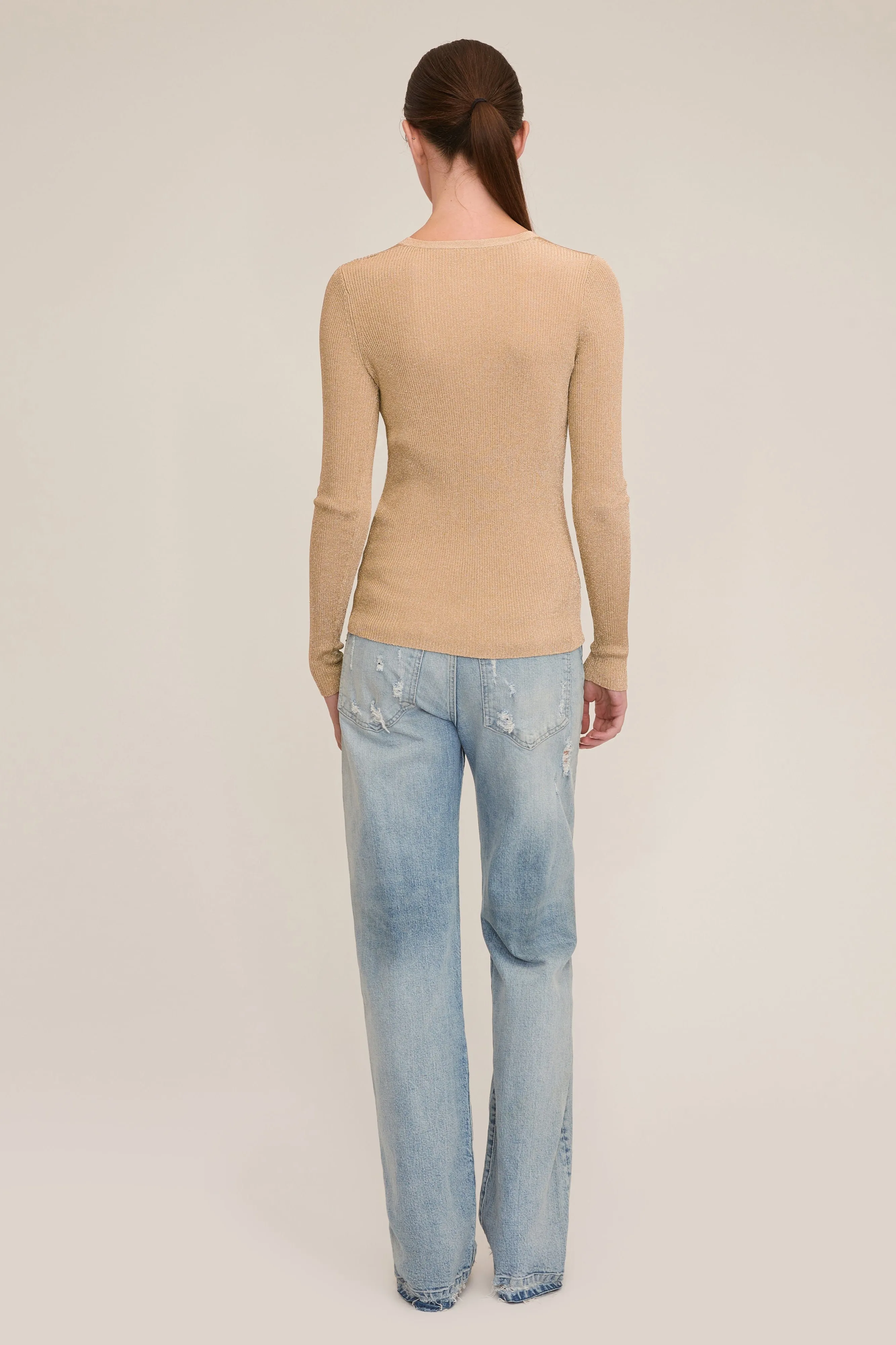 Ribbed Sweater Henley
