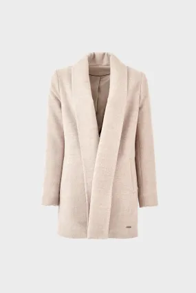Short Swing Coat Baby Alpaca Color Sabbia