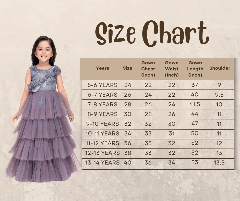 Sky Blue Coloured Imported Net Gown For Girls\ Fancy Style Gown For Girls
