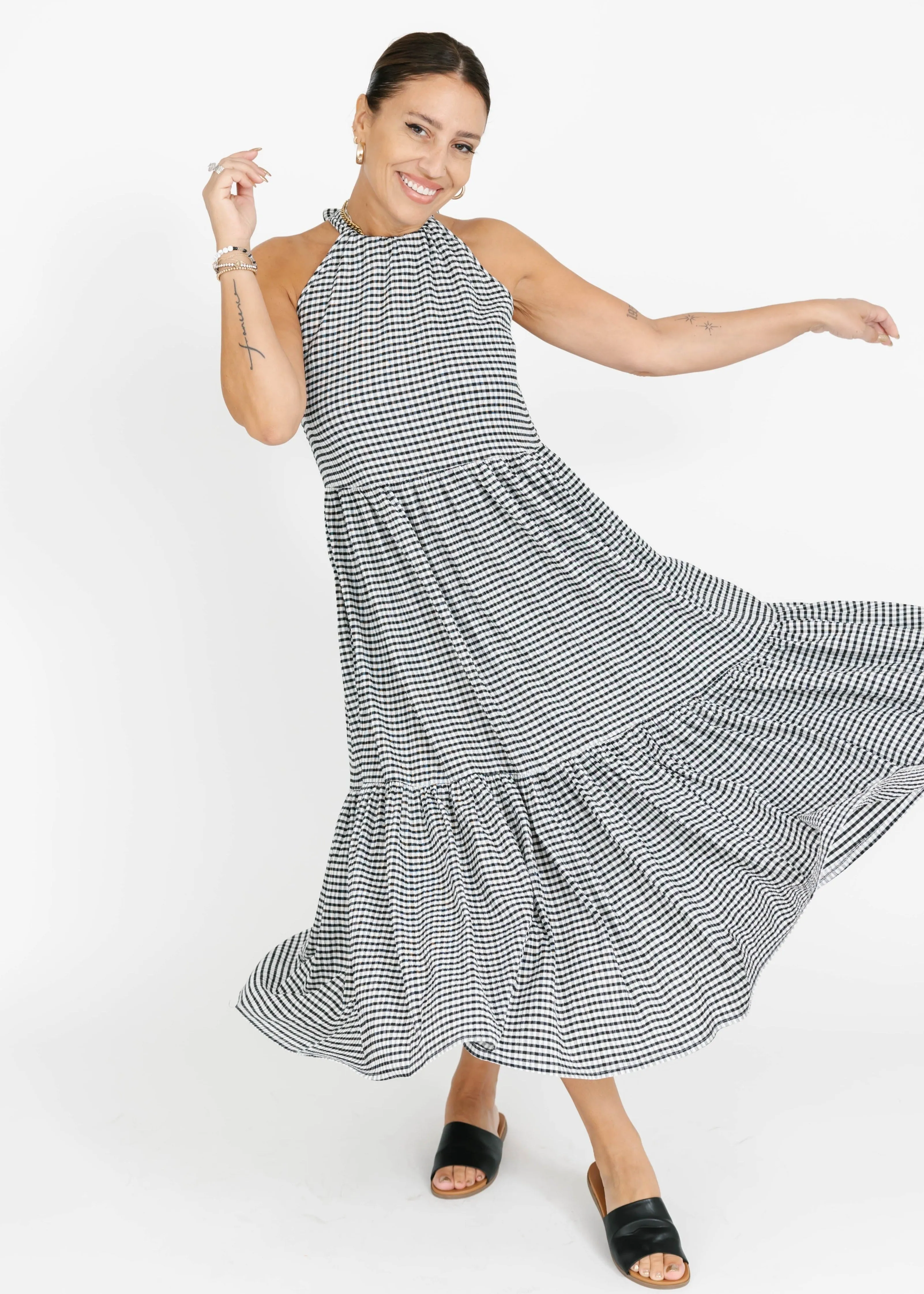 Smash & Tess Valentina Gingham Maxi Dress