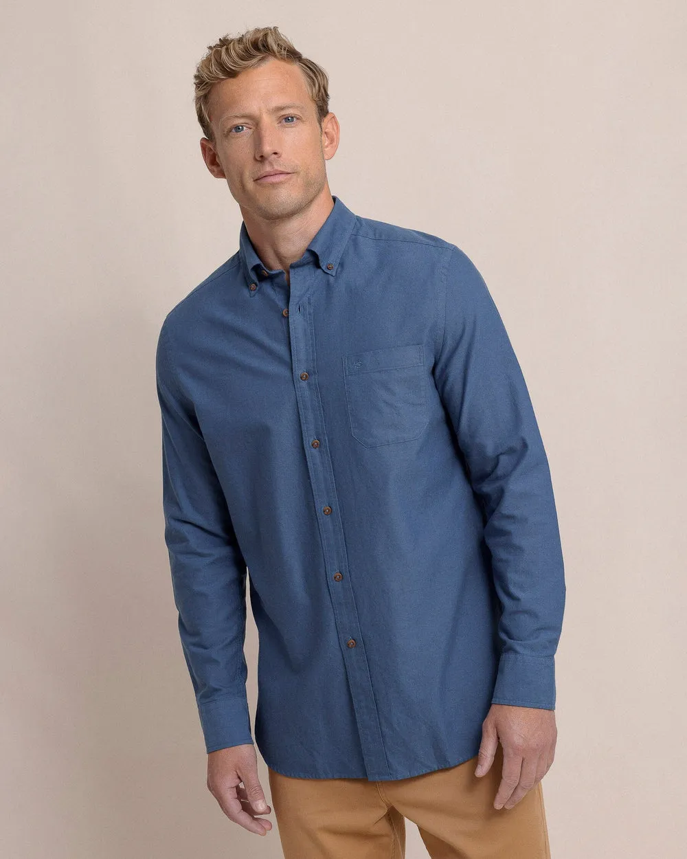 Southern Tide East Coast Oxford Sportshirt - Dress Blue