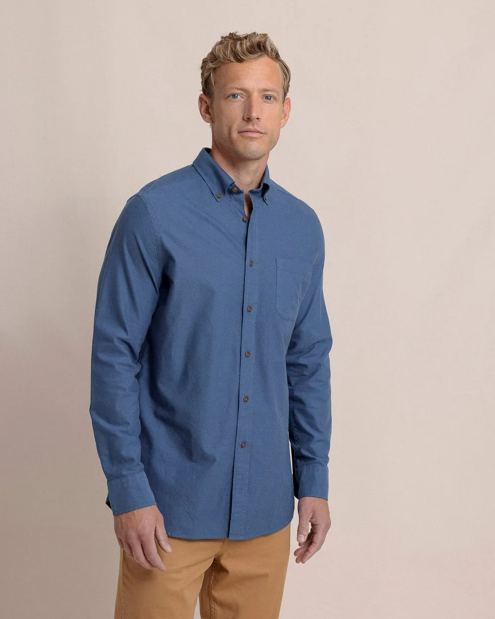 Southern Tide East Coast Oxford Sportshirt - Dress Blue