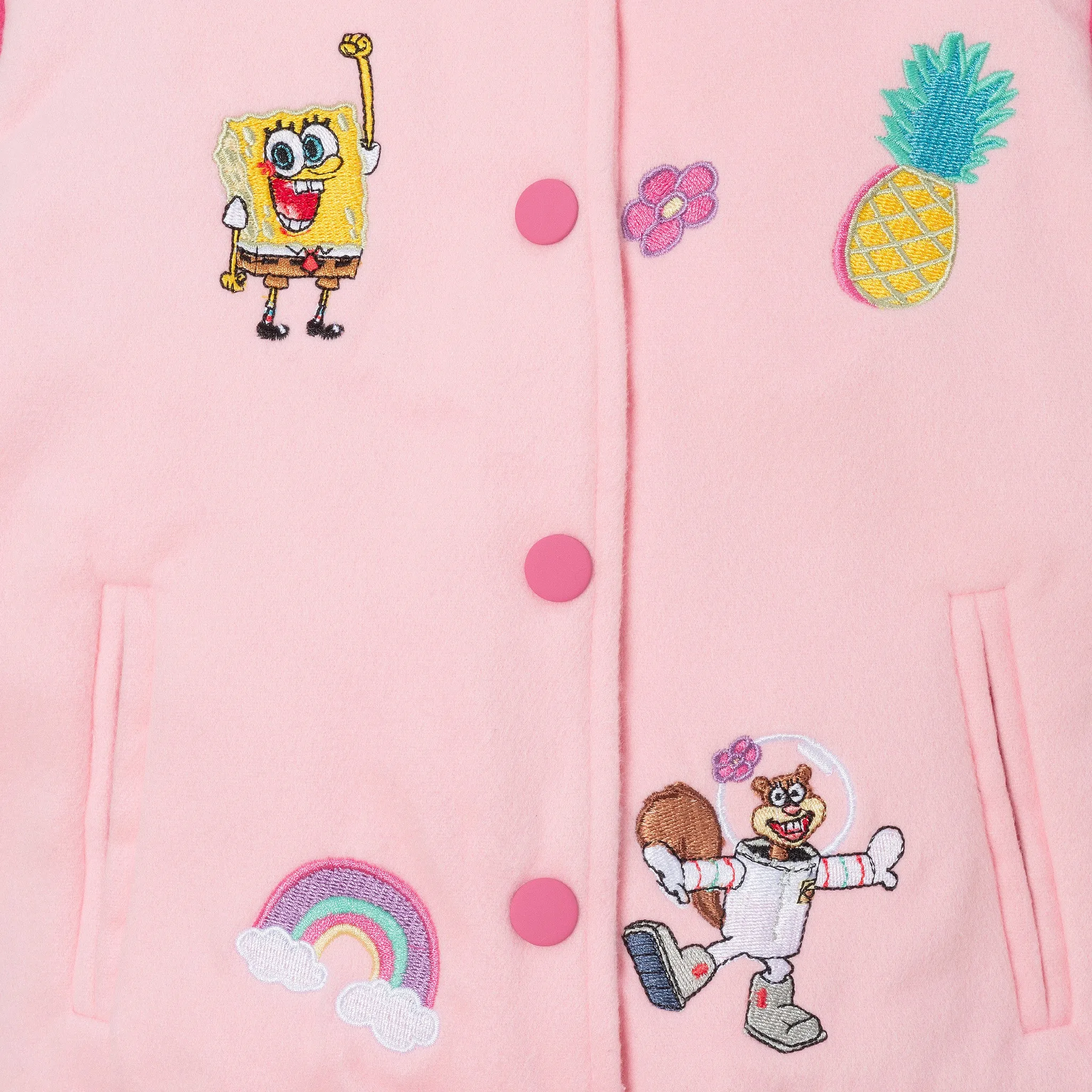 SpongeBob SquarePants™ x Andy & Evan® | Kids (2-6x) Rainbow Patchwork Bomber Jacket