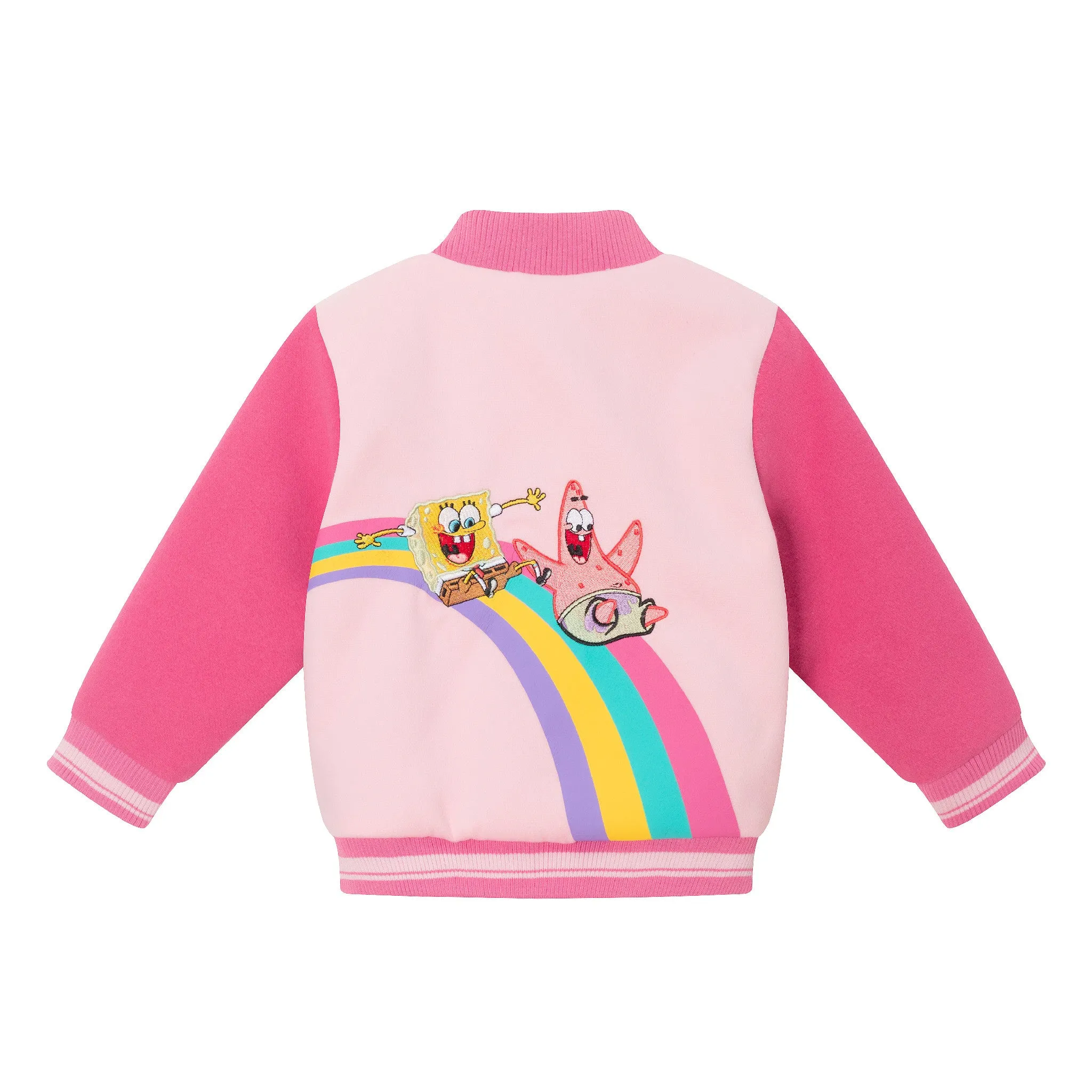 SpongeBob SquarePants™ x Andy & Evan® | Kids (2-6x) Rainbow Patchwork Bomber Jacket
