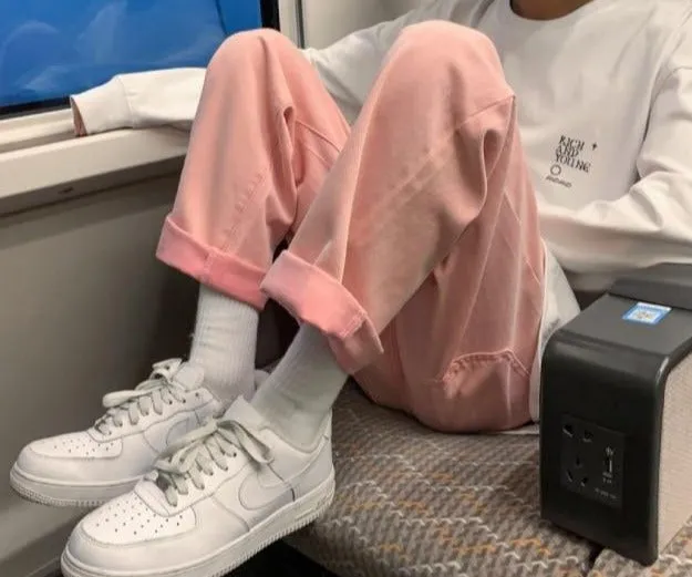 Straight Loose Denim Trousers