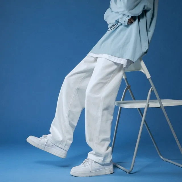 Straight Loose Denim Trousers