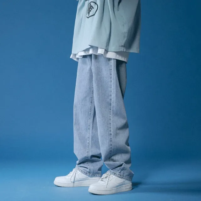 Straight Loose Denim Trousers