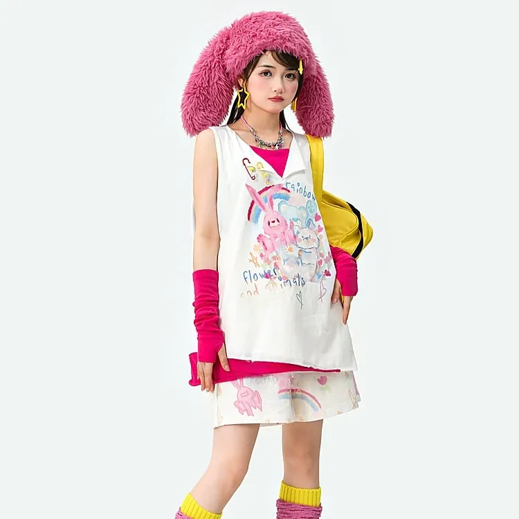 Sweet Dopamine Outfit Style Graffiti Pants