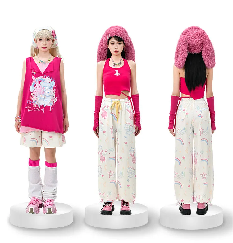 Sweet Dopamine Outfit Style Graffiti Pants